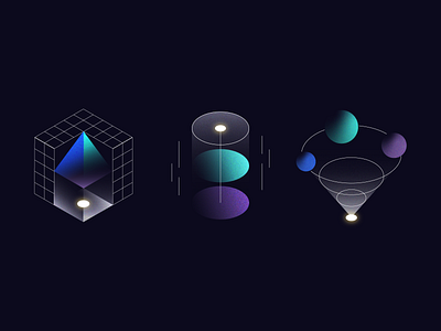 Futuristic icon set