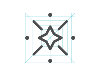 Supernova Arch - Icon Construction architecture black brand branding flat gride guide icon logo minimalist simple star