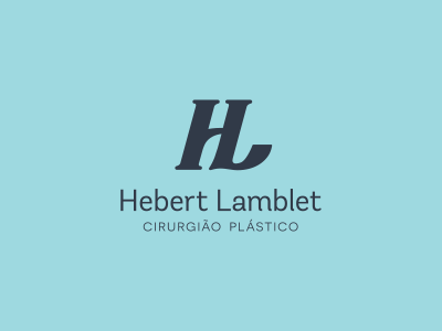 Dr. Hebert Lamblet brand branding branding design design flat icon lettermark logo logotipe logotype medical logo minimal monogram responsive branding simple surgeon ui ux vector visual identity