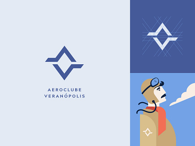 Aeroclube Veranopolis branding design flat flight icon icon a day illustration logo logo mark logotipe mark minimal simple symbol symbol icon symbol icon mark typography ui ux visual identity