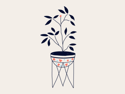 Plant pot animation app flat icon illustration logo minimal nature nature illustration nature logo organic plant plant illustration plant logo simple ui ux vector web website