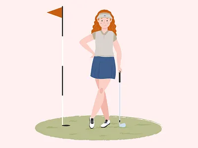 Woman Golfer animation app app illustration character character design colorful flat golf golfer illustration minimal simple sport sport app ui ux web website woman woman illustration