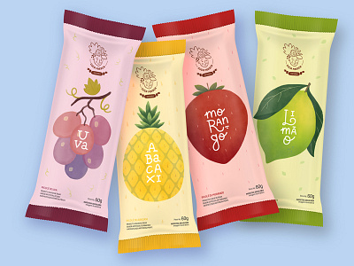 WIP - Ice cream package branding colorful design fruit fruit illustration fruits graphicdesign ice cream illustration illustration art illustrations illustrator minimal pack package package design packaging packaging design simple tropical