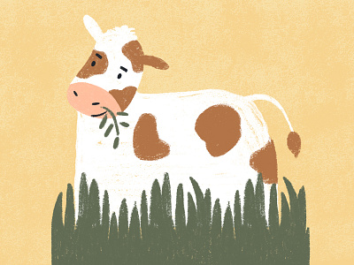 Cow character animal animal illustration cartoon cartoon character cow digital illustration digital painting graphicart illustration illustration art minimal simple