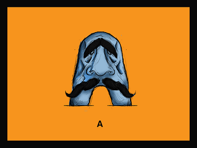 A Letter art characterdesign club design logo men typo