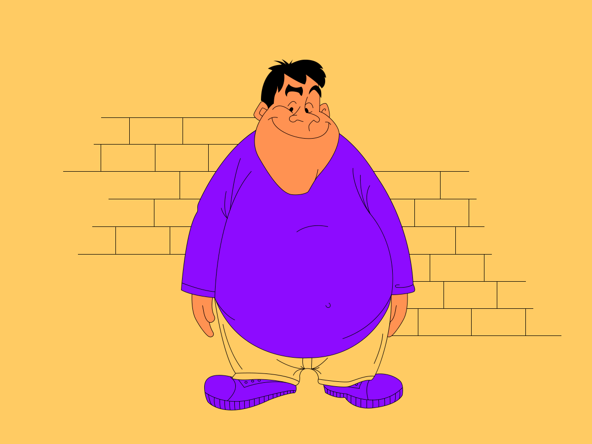 Simple and honest fat man by Huanweihuang on Dribbble