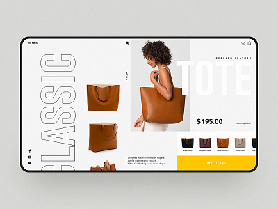 Bag Store Web Design bag design e commerce fashion simple store visual web web design