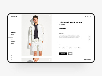 Clothing Web Design brand clothes clothing color design e commerce fashion jacket simple visual web web design white
