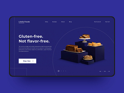 Health Food Web Design branding bread breakfast color design e commerce fashion food health rich food simple visual web web design