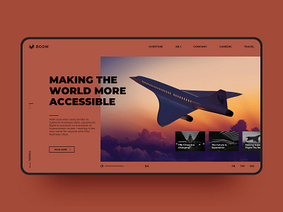 Airplane Web Design airplane aviation aircraft color design fashion product product design simple supersonic visual web web design