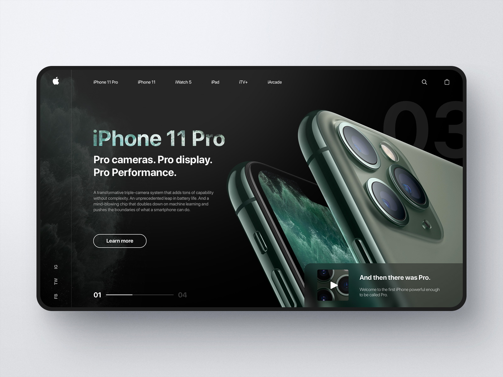 Desain situs web iPhone 11 Pro