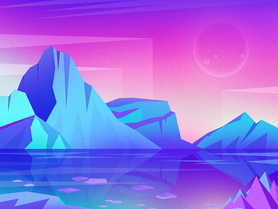 Iceberg ui 插图 设计 风景