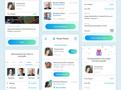 Flowerpower debut design gift interface mobile mobile app mobile design ui ui design ux ux design