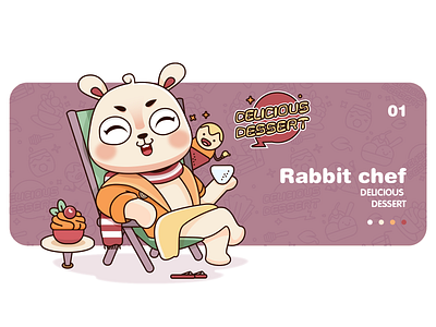 Cartoon IP - Rabbit chef branding clean delicious design dessert icons illustration image rabbit