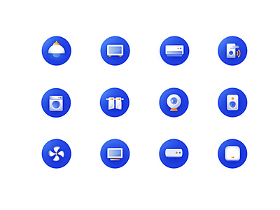 Icons air conditioner app branding clean design home appliance household icons illustration the washing machine the washing machine tv ui ux