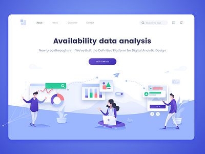 Availability data analysis branding chart clean company dashboard finance flat icons illustrator management mobile paltform project splash page tool ui ux web web design website