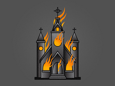 We're going to hell for this one classic fire graphic design gray illustration inquilino mexican orange studio tattoo tijuana vectors