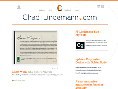 Chad Lindemann designer home page own site web site
