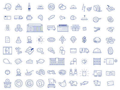 Protein Supplier Icons icon set icons