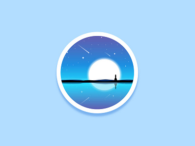 Quiet night colors dribbble gradients illustration meteor planets space star transparency universe vector