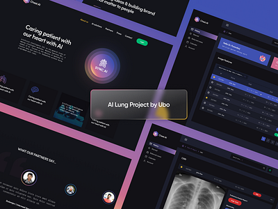 AI Lung Project ai chest dashboard design gradient medical medical app medical design sync ui web design webdesign xray