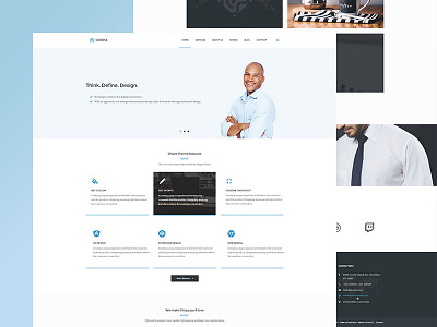 Corpia - Design Driven & Multipurpose WordPress Theme clean corporate design grid masonry simple theme webdesign wordpress