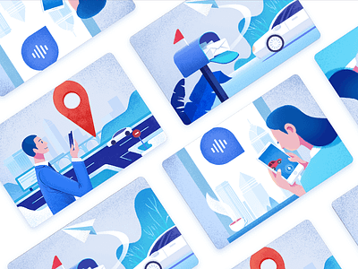 app request illustrations