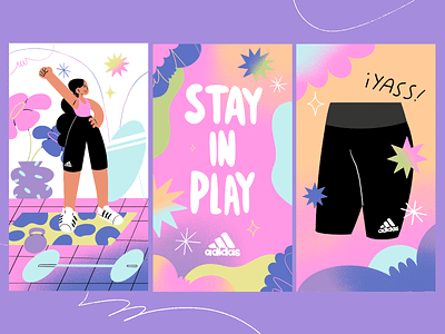 Adidas #StayInPlay licras Techfit Period Proof ❤️ 🩸🩸 adidas animation digital digitalart girl illustration illustration ilustración ilustradora mexico procreate