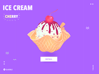 ice cream app design graphic icon illustration mobile queble solutions ui ux web