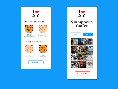 The City that Never Sleeps app coffee illustration layout ui ux website