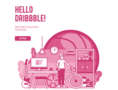 Hello Dribble Shot! debut design dribble first shot hellodribbble illustration ui ux vector vector illustration webdeisgn