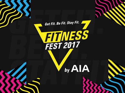 FitnessFest 2017 branding findyourfitness fitnessfest2017 fitnessfestbyaia logo singapore