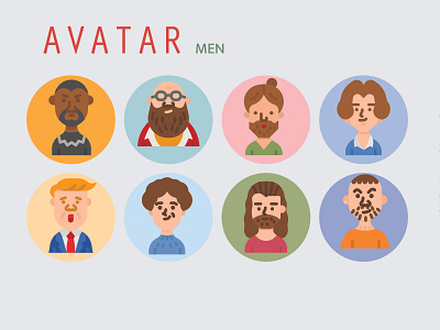 Men avatar design avatar avatar design avatar icons dribble graphic men photo3idea photo3ideastudio
