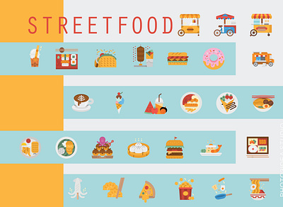 streetfood design food icon photo3ideastudio street streetfood