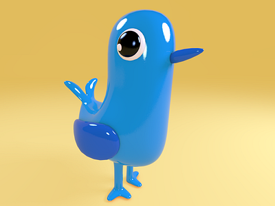 Twitty Bird 3d bird blue cinema4d design render toy