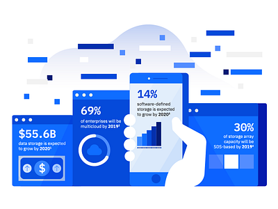 Software-Defined Chaos pt. 2 2d blue cloud design device flat icon illustration ui vector