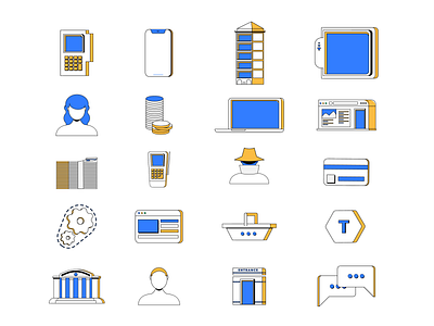 Payments Icons 2d design ecommerce flat icon icon set iconography illustration line art merchant payments vector