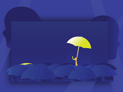 Signs from the Universe blue couple gradient gradients himym love umbrella yellow umbrella