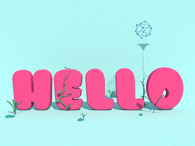 Hello 3d c4d hello