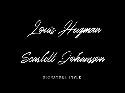 Name Card Signature typeface