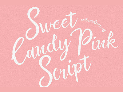 Sweet Candy Pink Script beautiful font cool font cursive font modern font signature font