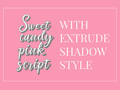 Extrude Shadow Style Font beautiful font cool font cursive font modern font signature font