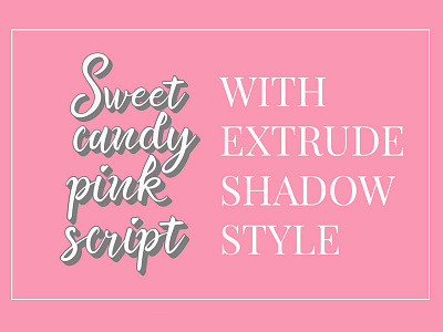 Extrude Shadow Style Font