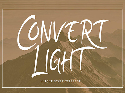 Convert Light | Unique Typeface