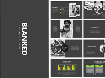 Blanked Dark | Minimal Powerpoint beautiful brochure dark