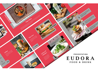 Eudora - Food Keynote Template barista cafe coffee drink food fresh milk nature restaurant