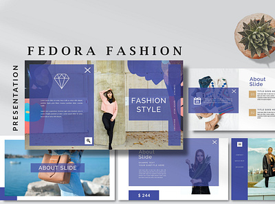 Fedora Fashion Style - Modern Powerpoint beautiful