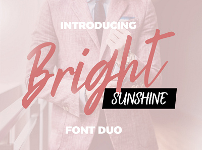 SALE - Bright Sunshine "Font Duo" calligraphy classy design fashion handmade handwritten logotype modern sophisticated stylish trendy wedding