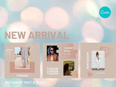 New Arrival Instagram Post & Story Canva