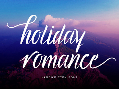 Holiday Romance Font brand calligraphy font script handmade handwritten lettering logo logotype quotes script typefaces typography